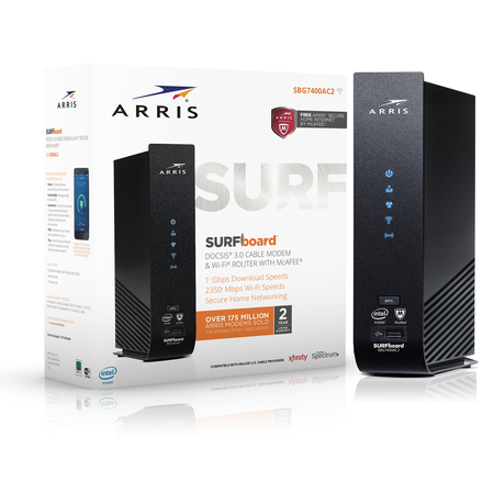 ARRIS SURFboard SBG7400AC2 DOCSIS 3.0 Cable Modem & Wi-Fi Router 1000548